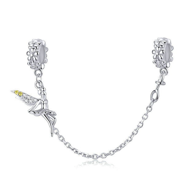 Cadena de Seguridad Flower Spirit en Plata Esterlina