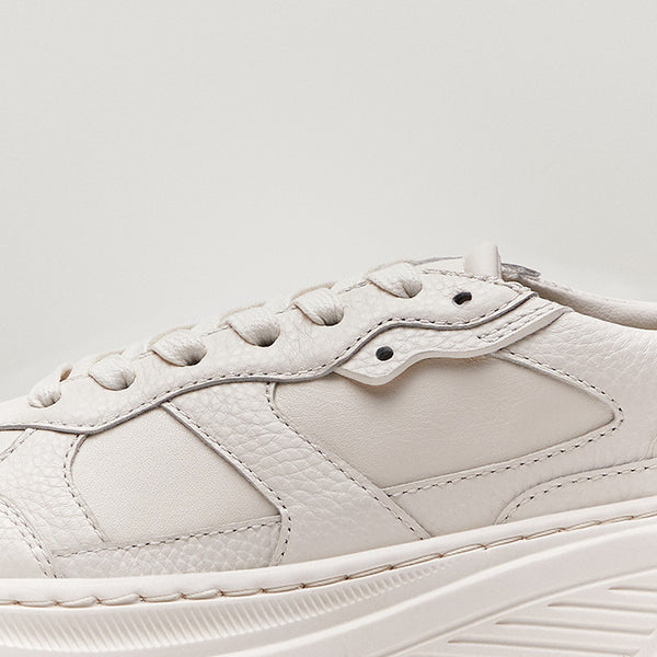 Tenis Blancos Casual con Suela Gruesa Elevada
