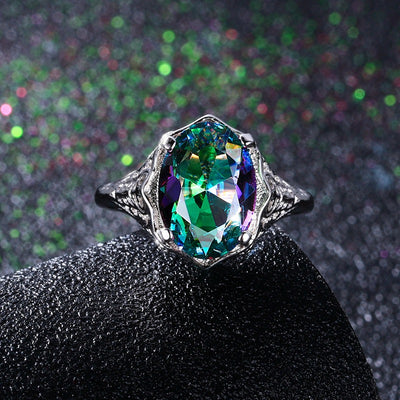 Anillo de Circonia Ovalada Multicolor - Image 4