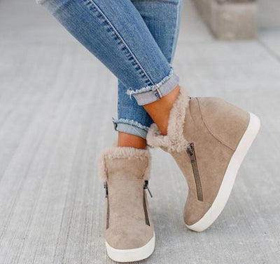 Botas Cálidas de Algodón Grueso con Suela Plana para Mujer - Image 3