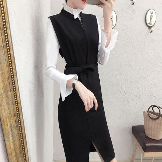 Conjunto Ejecutivo: Falda y Blusa Profesional de Dos Piezas - Image 10