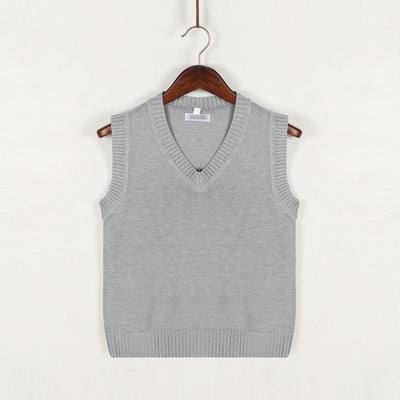 Chaleco de Punto Hombre Talla Grande Cuello V Rayas Estilo Universitario Oversized - Image 12
