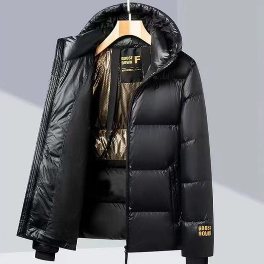 Chaqueta Acolchada Unisex Otoño Invierno - Diseño Negro y Dorado - Image 9