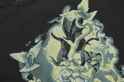 Camiseta Oversize Manga Larga con Estampado Rock Lavado - Image 15