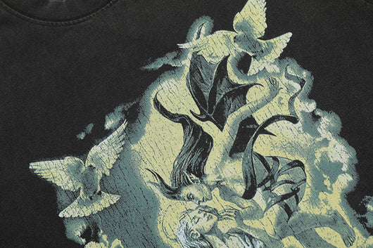 Camiseta Oversize Manga Larga con Estampado Rock Lavado - Image 15