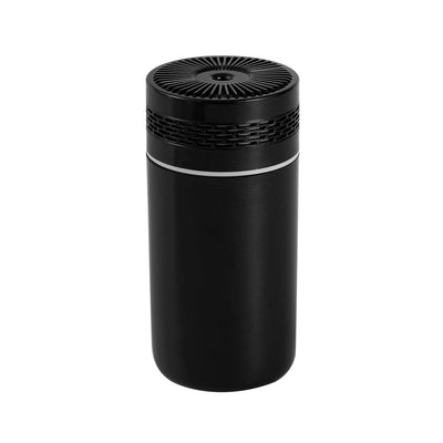 Pink portable USB humidifier with a cylindrical design and a rotating base, measuring 155mm tall. - Image 14