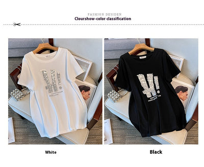 Blusa Básica Escote Redondo Talla Grande con Efecto Reductor de Manga Corta - Image 8