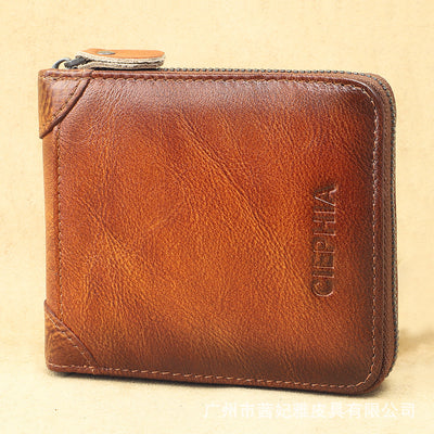 Billetera Corta de Cuero para Hombre con Protección Antirrobo y Cierre Seguro - Image 7