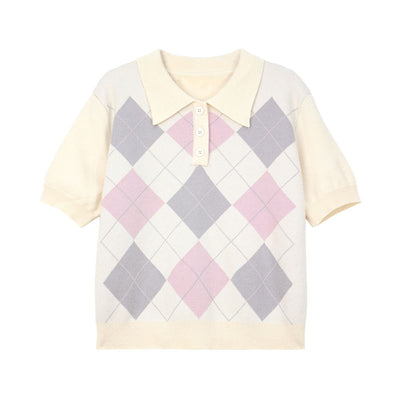 Polo Retro Diamante Mujer Manga Corta - Image 5