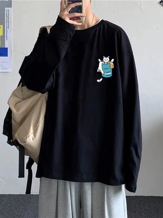 Ropa Suelta Otoñal para Hombre Talla Grande Estudiante - Image 10