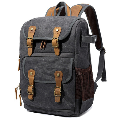 Mochila Cámara SLR Impermeable de Lona - Unisex Profesional - Image 7