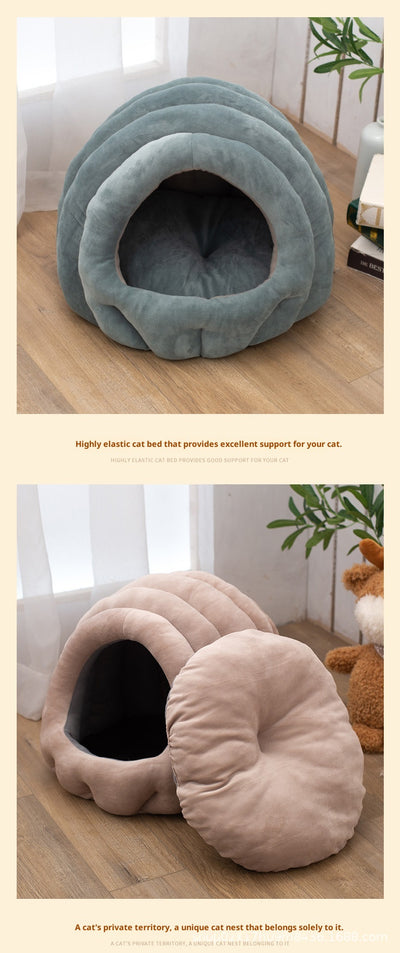 Cama Nido para Gatos Cerrada de Cuatro Estaciones - Image 9