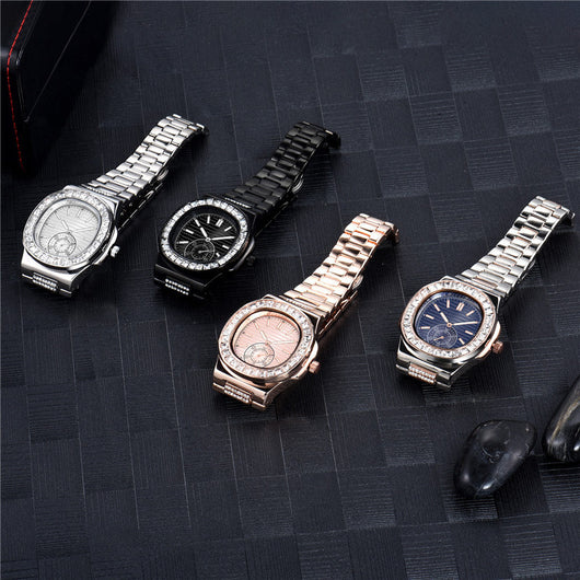 Reloj de Hombre con Banda Aleación y Diamantes - Regalo Elegante - Image 9