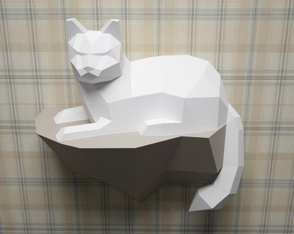 Escultura de Gato en Piedra - Pieza Artesanal Decorativa