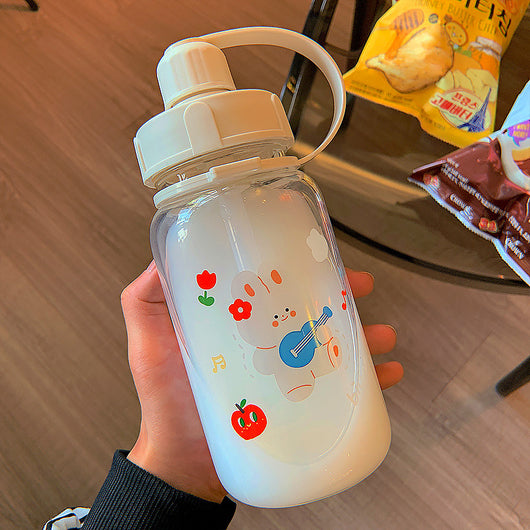 Vaso Térmico de Cristal Transparente Estilo Coreano con Diseño Cute para Estudiantes - Image 5