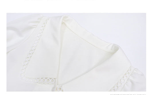 Blusa de Gasa Blanca Manga Larga - Elegancia Francesa - Image 12