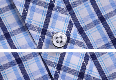 Camisa Cuadros Hombre Cuello Solapa Grande Estilo Casual Profesional - Image 8