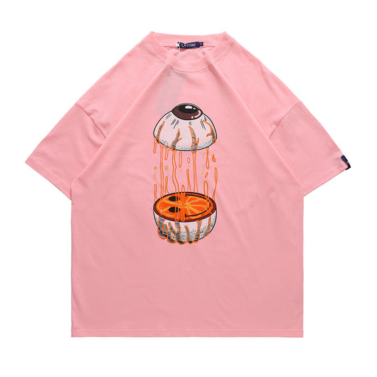 Camiseta Oversize Estampado Ojos - Unisex para Parejas - Image 13
