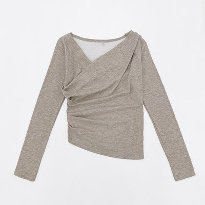 Blusa Térmica Asimétrica con Hombro Descubierto y Forro Polar - Image 5