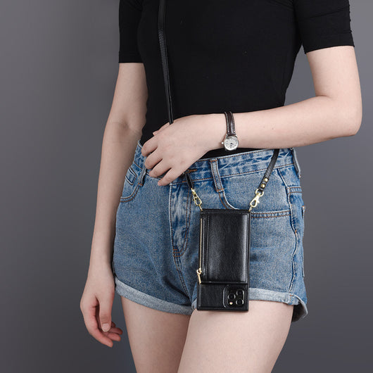 Cartera Cruzada Multifuncional con Compartimentos para Monedas, Tarjetas y Teléfono - Image 5