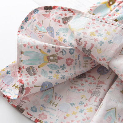 Vestido Infantil Estampado Patchwork Manga Corta - Image 11