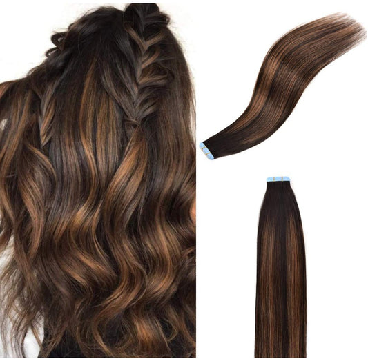 Extensión de Cabello Natural Invisible Sin Raíces Visibles