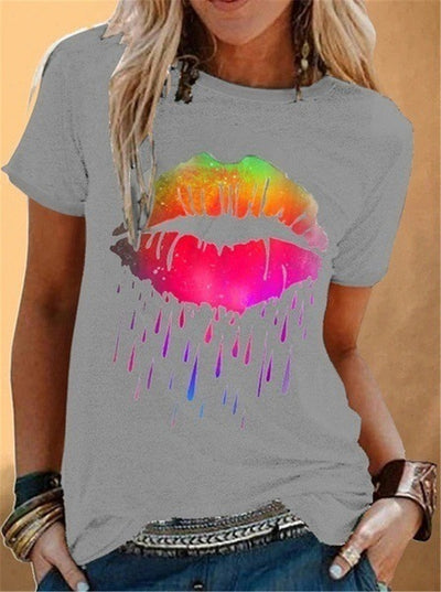 Blusa Estampado Margaritas con Diseño Labios Sexy para Mujer - Image 11