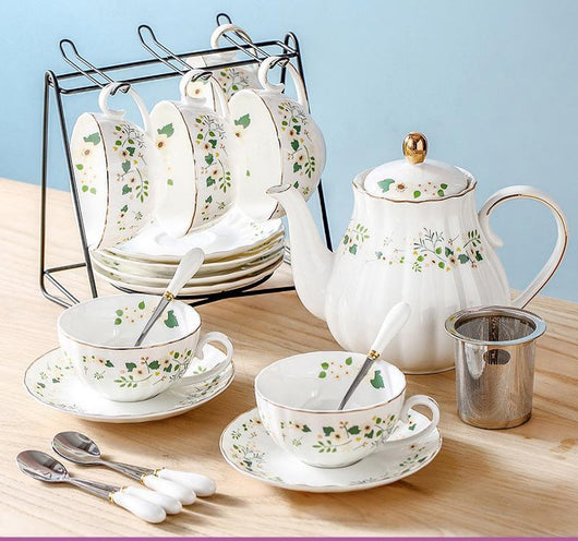 Juego de Taza Cerámica Creativa con Plato y Tetera - Image 30