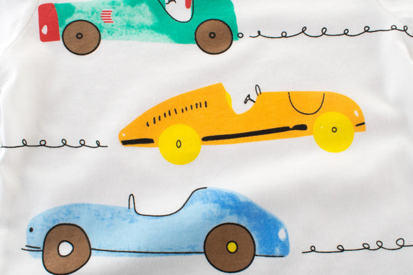 Playera Infantil con Diseño de Auto Caricatura