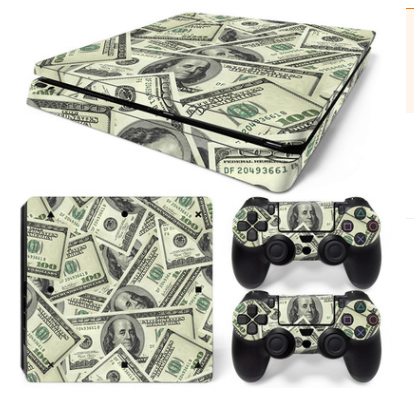 Hot pink and black leopard print skin set for PS4 Slim console and two controllers. - Image 12