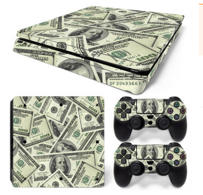 Hot pink and black leopard print skin set for PS4 Slim console and two controllers. - Image 12