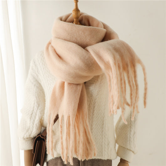 Bufanda Larga de Invierno con Borlas - Abrigo Versátil y Cálido - Image 7