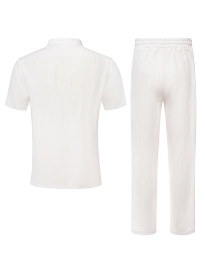 Conjunto Ejecutivo: Camisa Cuello Alto Transpirable y Pantalón Holgado - Image 17