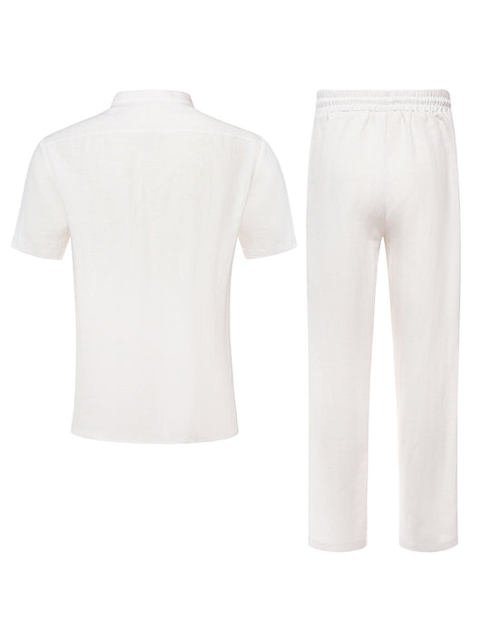 Conjunto Ejecutivo: Camisa Cuello Alto Transpirable y Pantalón Holgado - Image 17