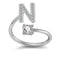26 Letter English Rings Jewelry N Opening adjustable