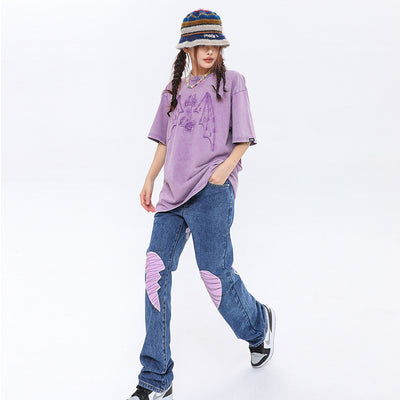 Camiseta Vintage Lavada Pesado con Bordado para Hombre y Mujer - Image 2