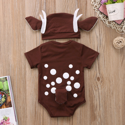 Gorro Triangular Siamés para Bebés con Estampado Lindo de Alce