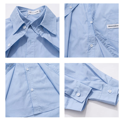 Camisa Casual Doble Capa Suelta para Hombre y Mujer - Image 3
