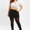 Leggins Casuales con Costuras Contrastadas y Detalles Remachados