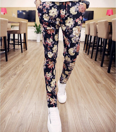 Pantalones Casuales con Estampado Floral para Hombre - Image 5