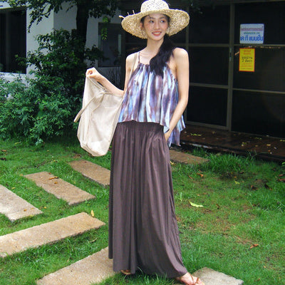 Pantalones Anchos Plisados Ligeros para Verano - Estilo Casual y Cómodo