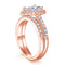 Sterling Plateado Ring Drop-shaped Zircon Set Ring Simulation Diamond Ring Rose Dorado 4