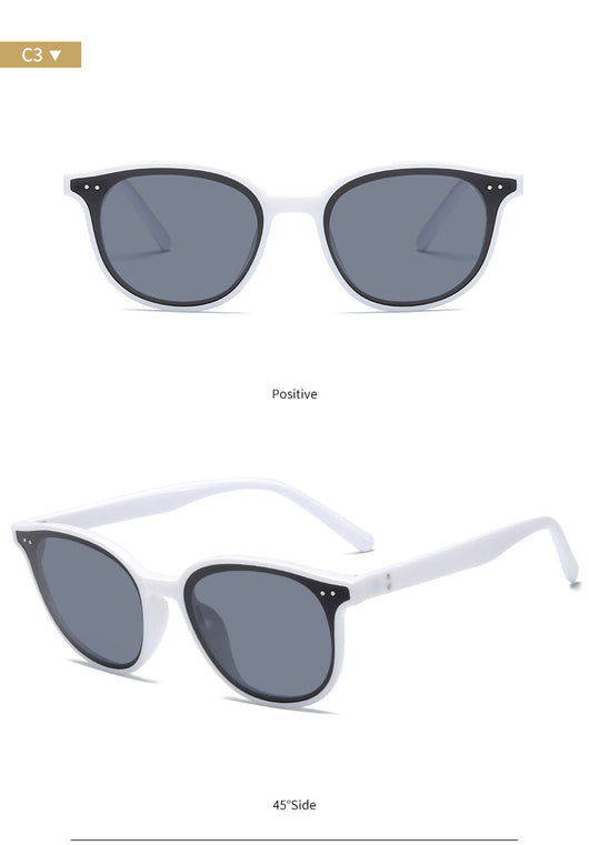 Jelly yellow frame sunglasses with green lenses, featuring a rounded cat-eye shape for UV protection and fashion. - Image 11
