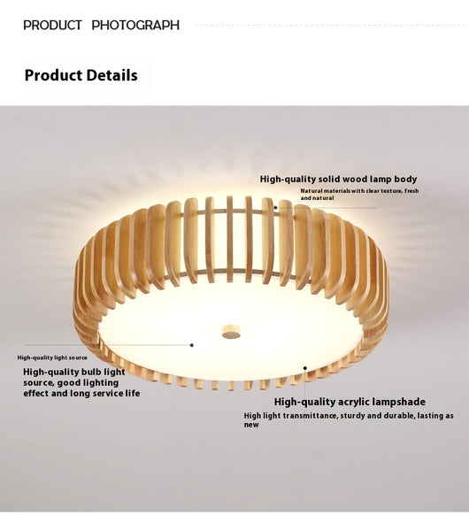 Lámpara de Techo LED Estilo Japonés Nórdico para Dormitorio - Image 10