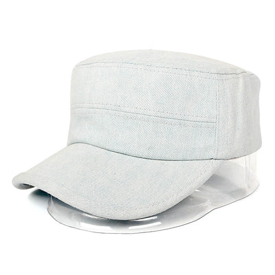 Gorra Plana Denim Vintage Lavado Desgastado para Hombre y Mujer - Image 9