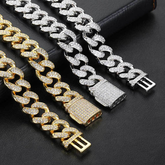Pulsera Doble Fila de Zirconia Chapada en Oro 18K - Cadena de Cobre - Image 3