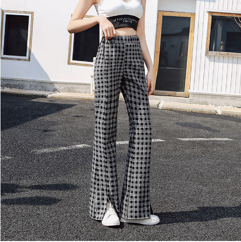 Pantalón Cintura Alta con Letras Estampadas y Aberturas - Image 5