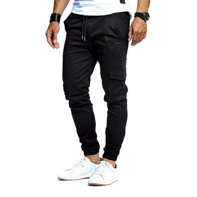 Pantalones Deportivos Casuales de Hombre en Colores Sólidos - Image 4