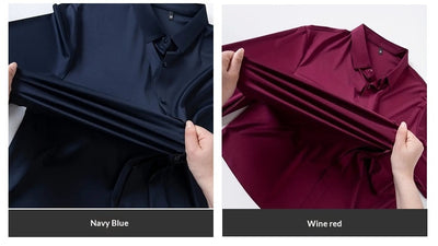 Camisa Elástica sin Costuras para Hombre Talla Grande - Manga Larga Antirruga - Image 15
