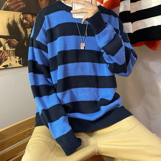 Suéter Suelto Cuello Redondo para Hombre - Otoño e Invierno - Image 13